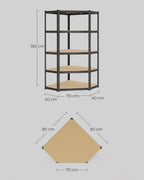 Corner Board - Kurskapazität von bis zu 875 kg - Tinte -Black & Natural Beige
