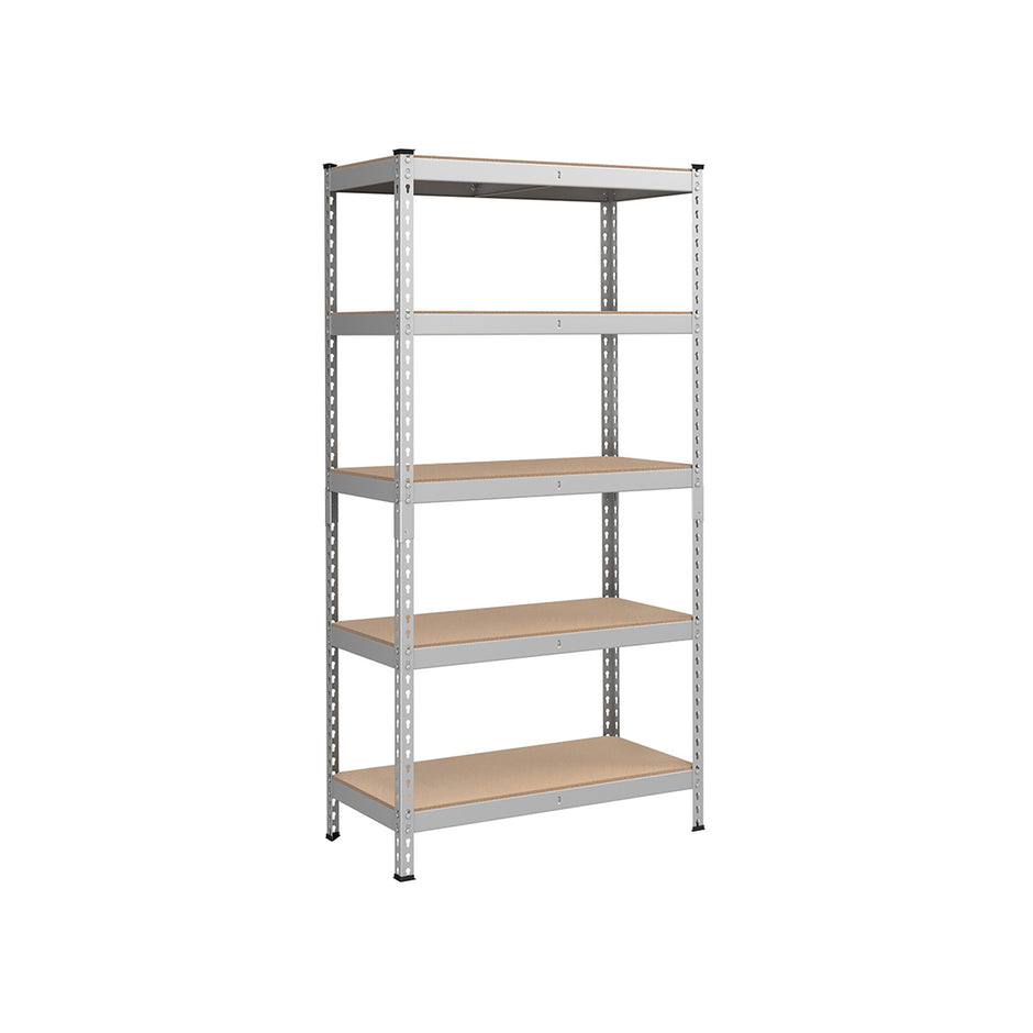 Schweres Regal mit 5 Regalen 45 x 90 x 180 cm Silber