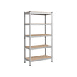 Schweres Regal mit 5 Regalen 45 x 90 x 180 cm Silber