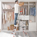 Leiter - Aluminium - Anti -Slip - 5 Schritte - bis zu 150 kg Ladekapazität