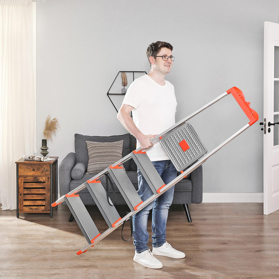 Leiter - Aluminium - Anti -Slip - 5 Schritte - bis zu 150 kg Ladekapazität