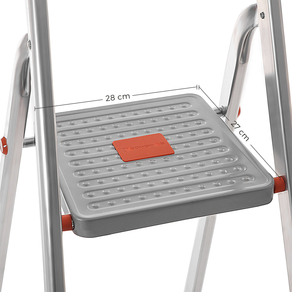 Leiter - Aluminiumtreppenlade - 6 Stufen - Grau / Orange