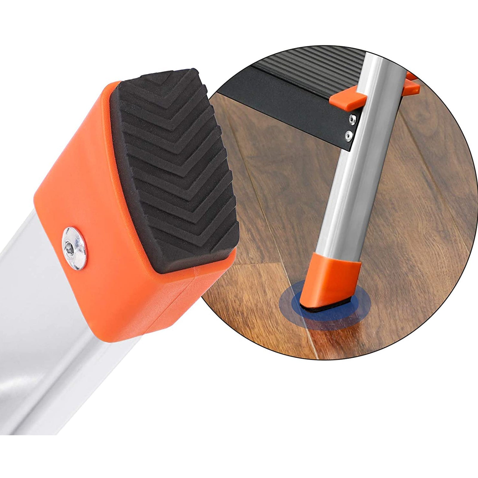 Leiter - 3 Stufen - Aluminium - Anti -Slip -Füße - Ladungskapazität 150 kg