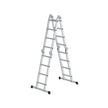 Leiter mit 16 Stufen in 6 Positionen 430 cm lang Silber