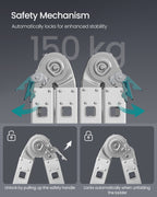Leiter mit 16 Stufen in 6 Positionen 430 cm lang Silber