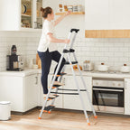 Treppenlade - faltbar - 5 Schritte - Aluminium - bis zu 150 kg