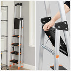 Treppenlade - faltbar - 5 Schritte - Aluminium - bis zu 150 kg