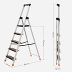 Treppenlade - faltbar - 5 Schritte - Aluminium - bis zu 150 kg