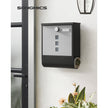 Wall Letterbox - Briefkasten - mit Zeitungsbox und Typenschild - mit Schloss - Silberschwarz
