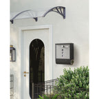 Wall Letterbox - Briefkasten - mit Zeitungsbox und Typenschild - mit Schloss - Silberschwarz