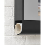 Wall Letterbox - Briefkasten - mit Zeitungsbox und Typenschild - mit Schloss - Silberschwarz