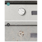 Wall Letterbox - Briefkasten - mit Zeitungsbox und Typenschild - mit Schloss - Silberschwarz