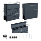 Mailbox - abschließbar - modernes Design - Anthrazit