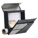 Mailbox - Wandbus - mit Fenster - Edelstahl - Silber / Anthrazit