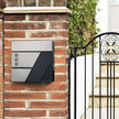 Mailbox - Wandbus - mit Fenster - Edelstahl - Silber / Anthrazit