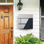 Mailbox - Wandbus - mit Fenster - Edelstahl - Silber / Anthrazit