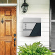 Mailbox - Wandbus - mit Fenster - Edelstahl - Silber / Anthrazit