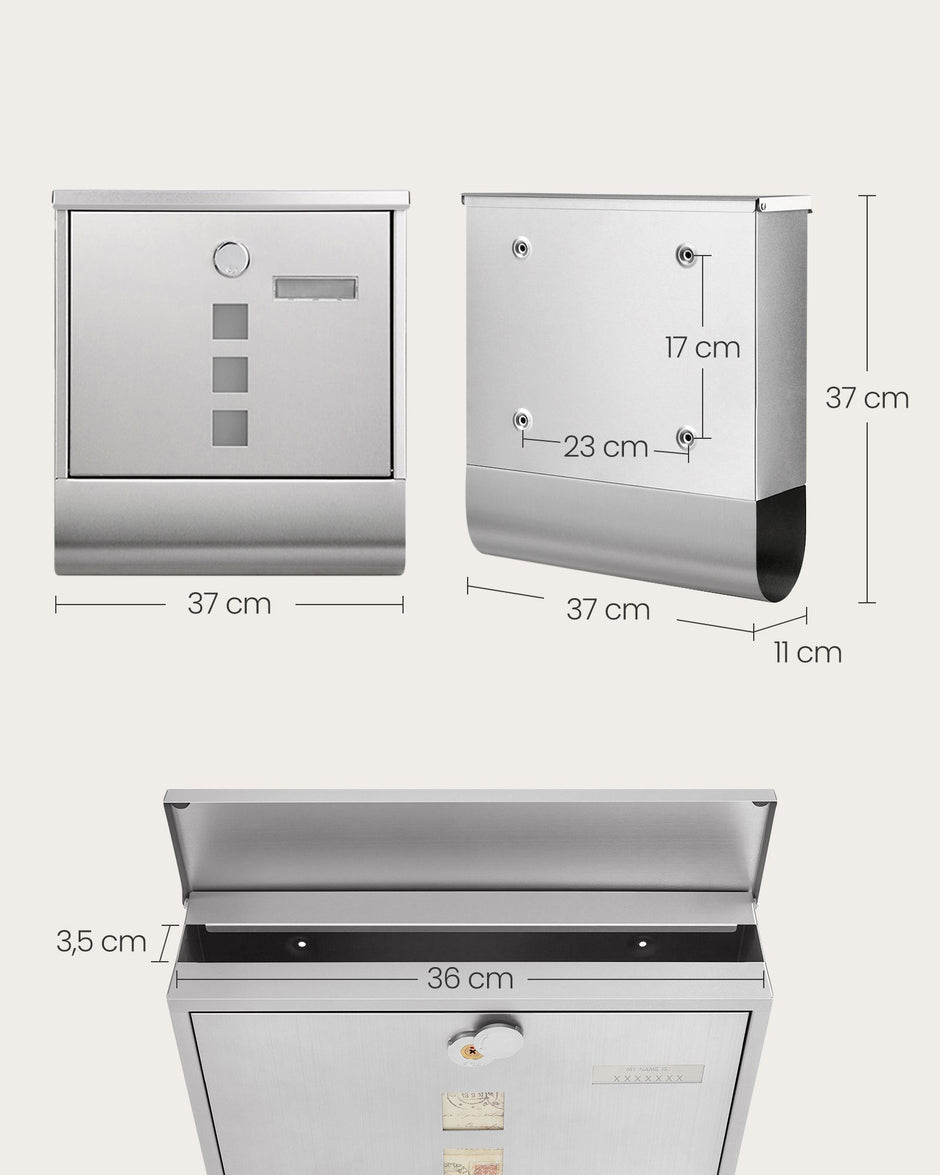 Briefkasten - mit Silberkupferschlitz Zylinder