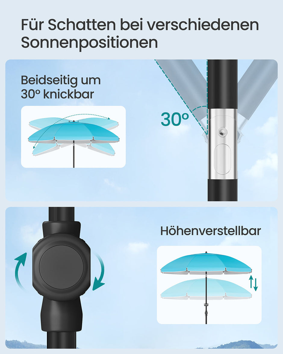 Parasol upf 50+ - 30 ° Kipper - ohne Standard