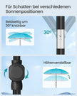 Parasol upf 50+ - 30 ° Kipper - ohne Standard