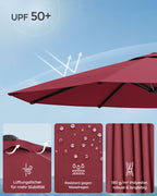 Doppel-Parasol-460 x 270 cm-Pendel- und UV-Schutz