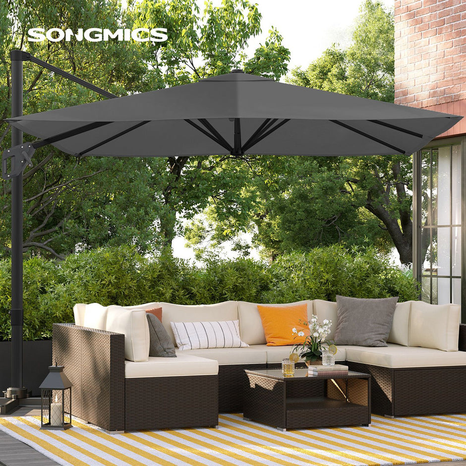 Parasol - 290 × 290 cm - 360 ° Rotatable - mit Standard