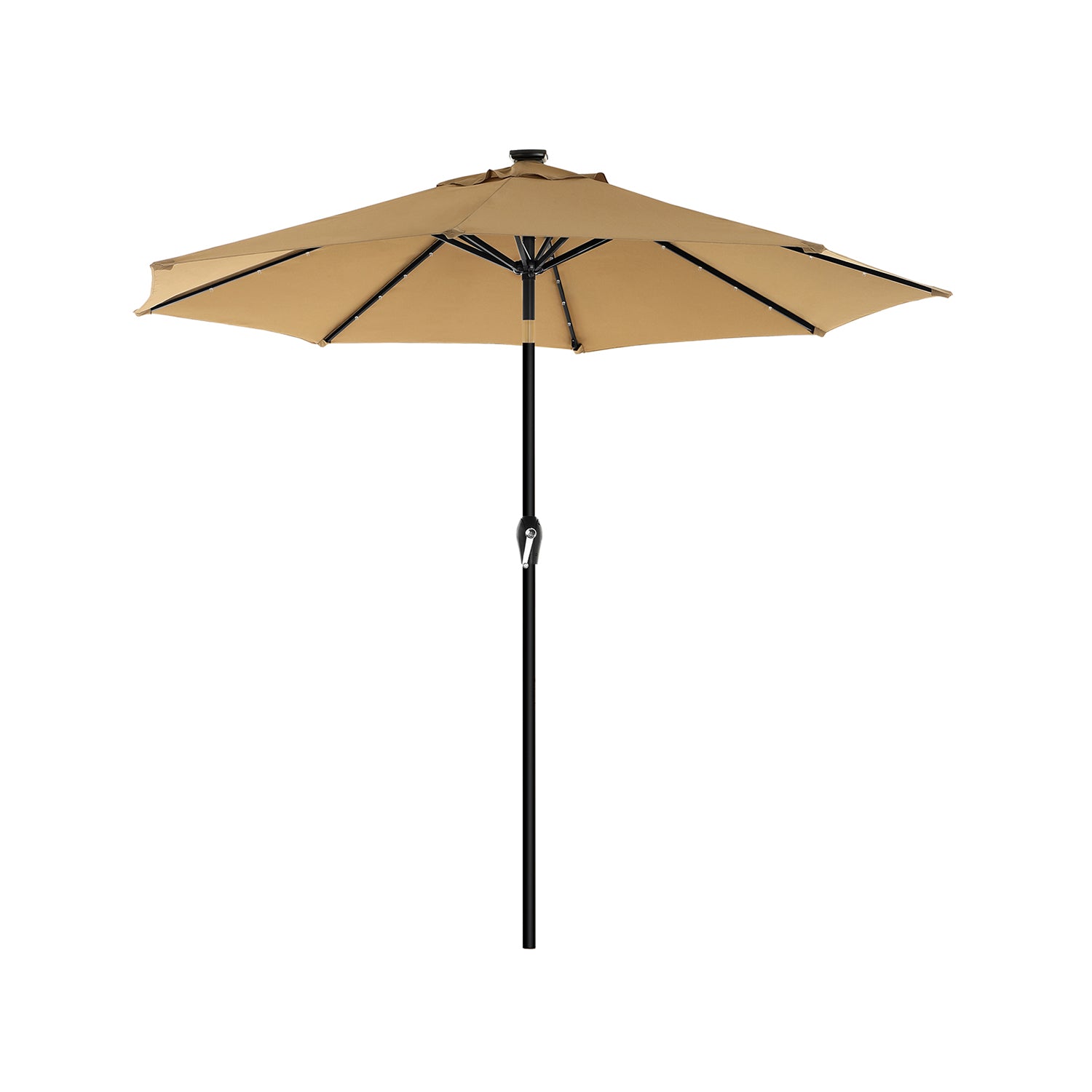 Parasol - mit LED Solar Lighting - Taupe