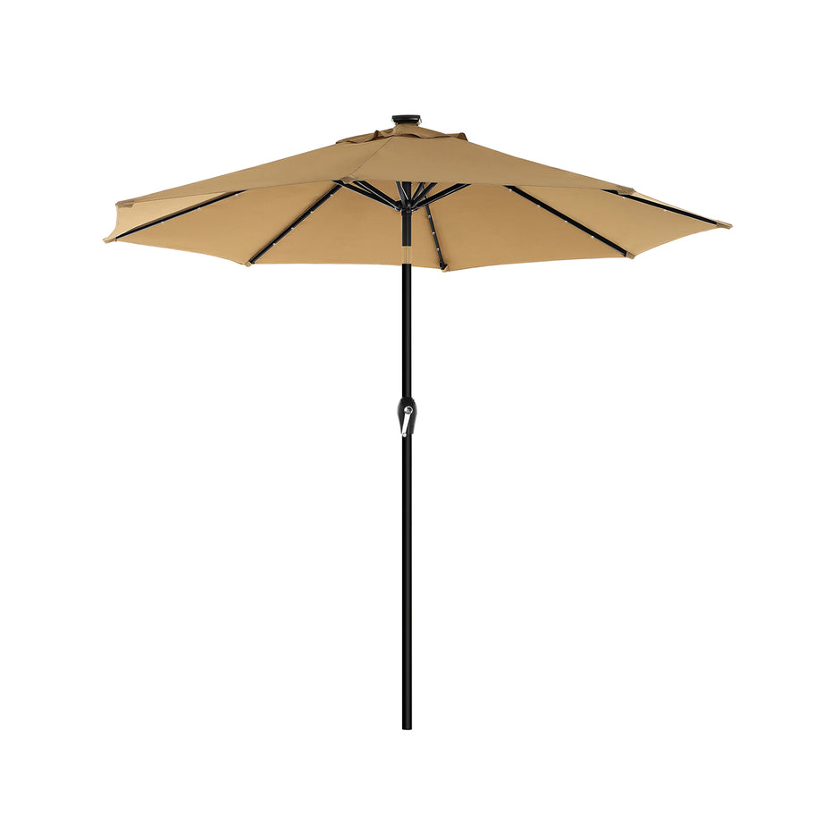Parasol - mit LED Solar Lighting - Taupe