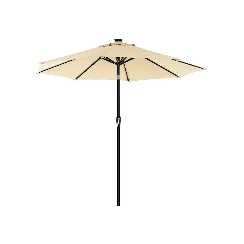 Parasol - mit LED Solar Lighting - Taupe