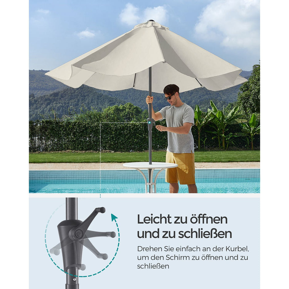 Parasol - 340 cm - Kantelbaar - UPF 50+ - Beige