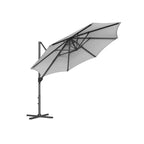 Parasol - schwimmendes Parasol - mit Kurbel - mit Beleuchtung - Grau