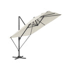Parasol 270x270 cm - UPF 50+ - mit Kurbel und Querfuß - Grau