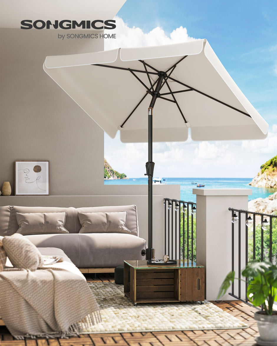Balkonparasol - 300 x 200 cm - Rechthoekig - Kantelbaar - Beige
