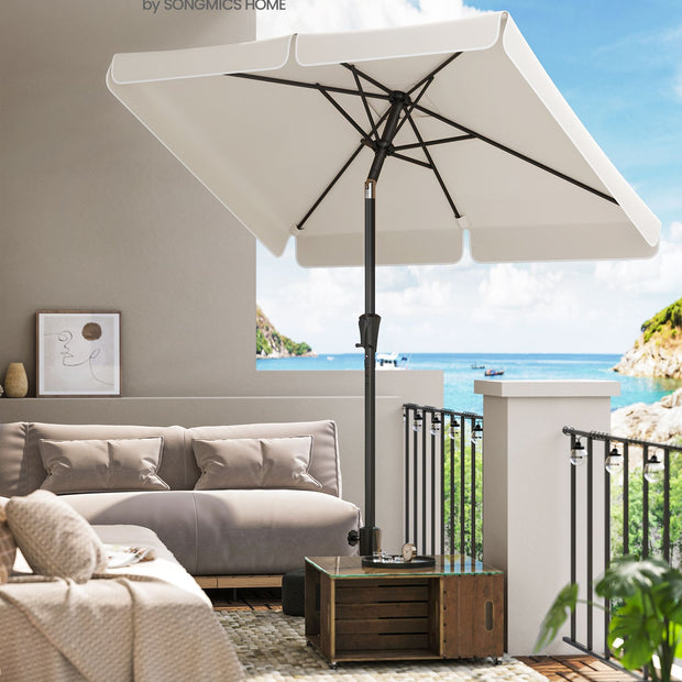Balkonparasol - 300 x 200 cm - Rechthoekig - Kantelbaar - Beige