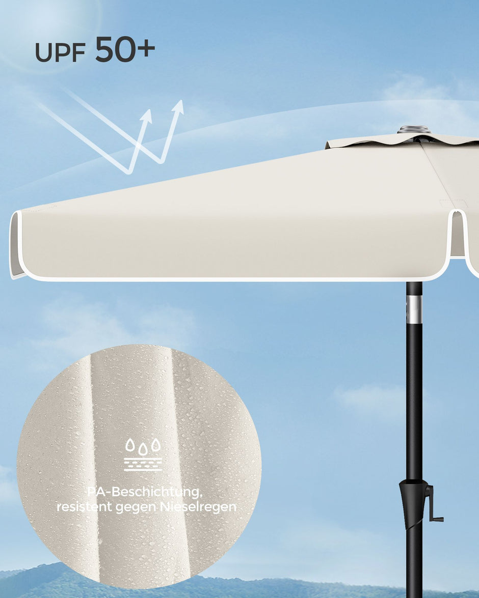 Balkonparasol - 300 x 200 cm - Rechthoekig - Kantelbaar - Beige