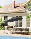 Parasol - Träger Parasol - mit Kurbel und Querfuß - Grau