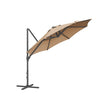 Parasol Ø300 cm - UPF 50+ - mit Kurbel und Querfuß - Grau