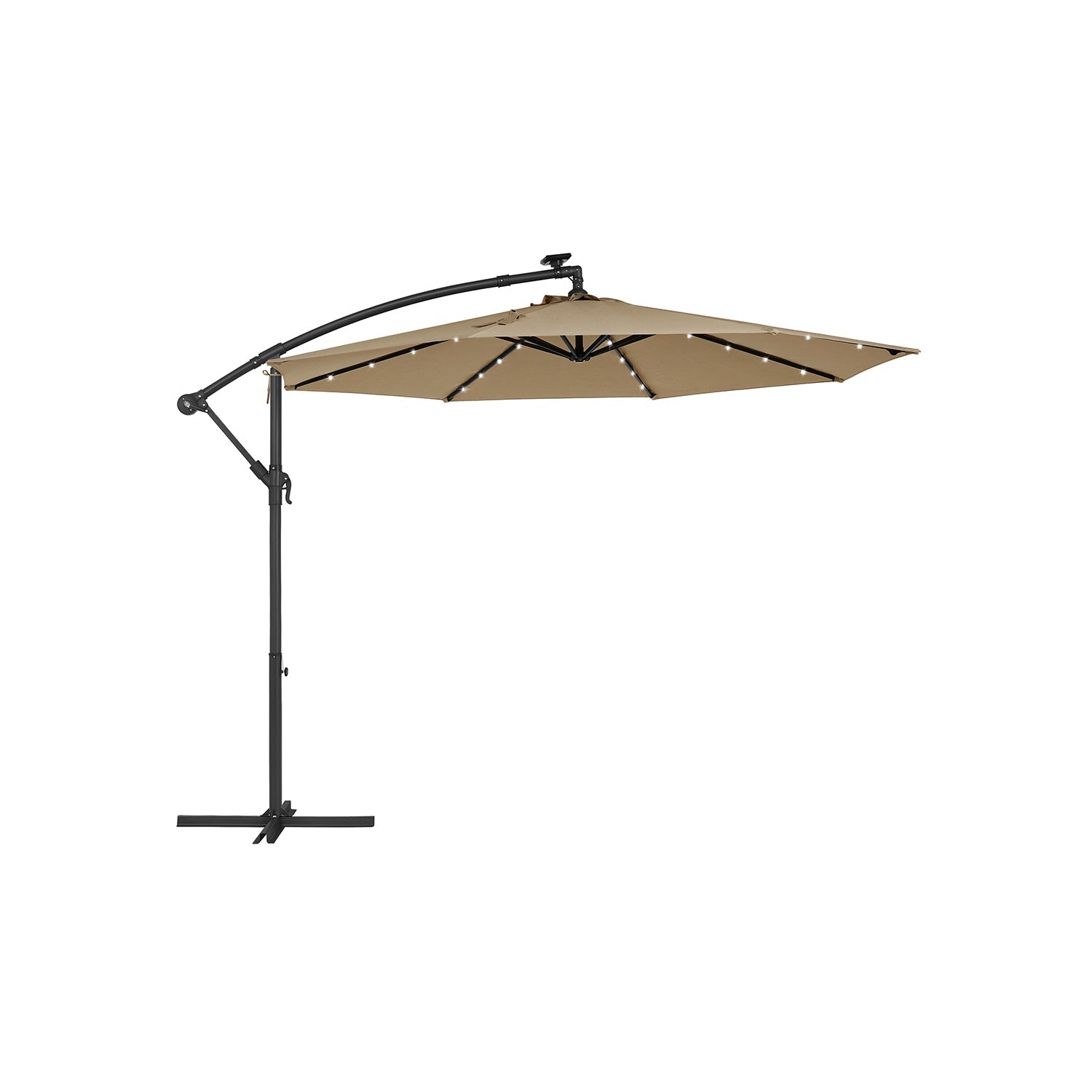 Parasol auf Sonnenenergie mit LED-Beleuchtungs-Modern-Design