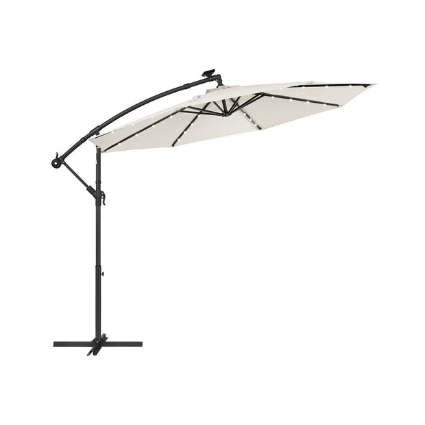 Parasol auf Sonnenenergie mit LED-Beleuchtungs-Modern-Design