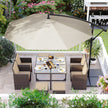 Parasol auf Sonnenenergie mit LED-Beleuchtungs-Modern-Design