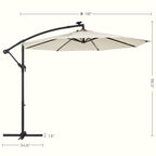 Parasol auf Sonnenenergie mit LED-Beleuchtungs-Modern-Design