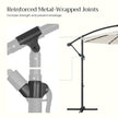 Parasol auf Sonnenenergie mit LED-Beleuchtungs-Modern-Design
