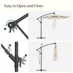 Parasol auf Sonnenenergie mit LED-Beleuchtungs-Modern-Design