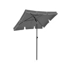 Parasol - rechteckiger Garten Parasol - faltbar - 200 x 125 cm - Grau