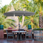 Parasol - rechteckiger Garten Parasol - faltbar - 200 x 125 cm - Grau