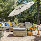 Parasol - Garten Parasol - Ø 270 cm - Neigung - mit Kurbel - Beige