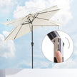 Parasol - Garten Parasol - Ø 270 cm - Neigung - mit Kurbel - Beige