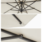 Parasol - Garten Parasol - Ø 270 cm - Neigung - mit Kurbel - Beige