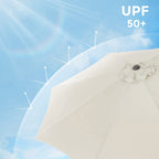 Parasol - Garten Parasol - Ø 270 cm - Neigung - mit Kurbel - Beige