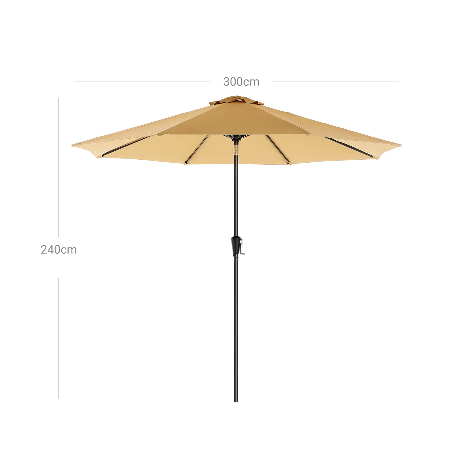 Parasol - Ø 300 cm - Taupe